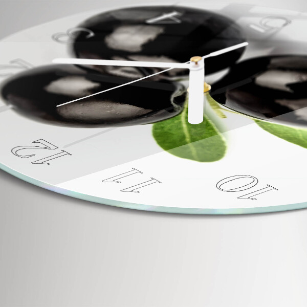 Glas wanduhr Oliven