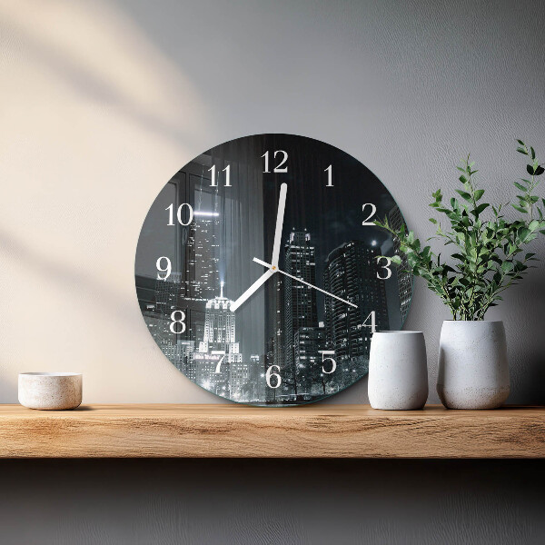 Glas wanduhr Stadt