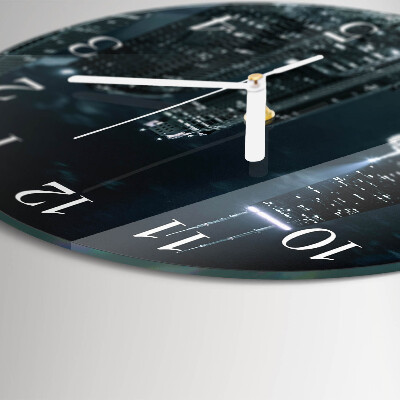 Glas wanduhr Stadt