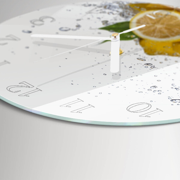 Glas wanduhr Zitronen