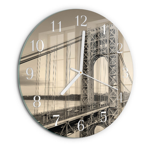 Glas wanduhr Golden Gate