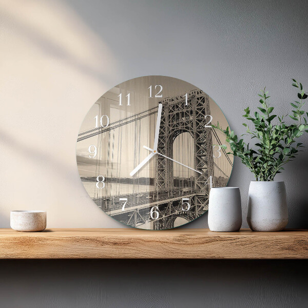 Glas wanduhr Golden Gate