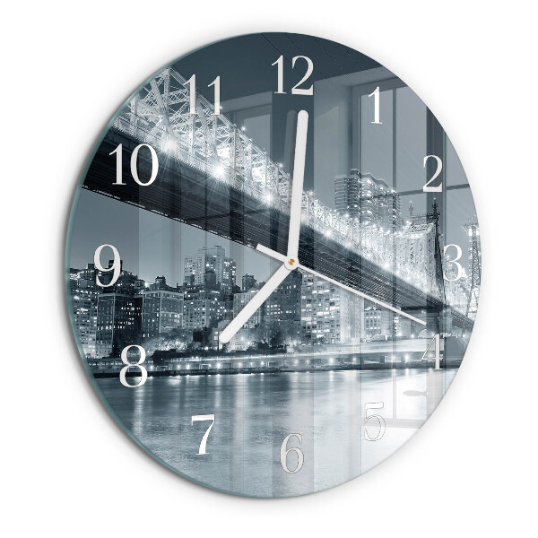 Glas wanduhr Brücke