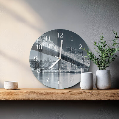 Glas wanduhr Brücke