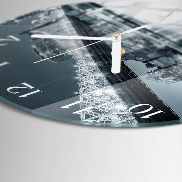 Glas wanduhr Brücke