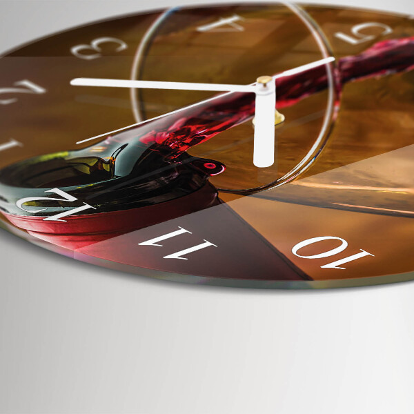 Glas wanduhr Wein