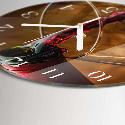 Glas wanduhr Wein