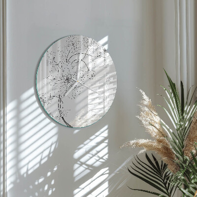 Glas wanduhr Blumen