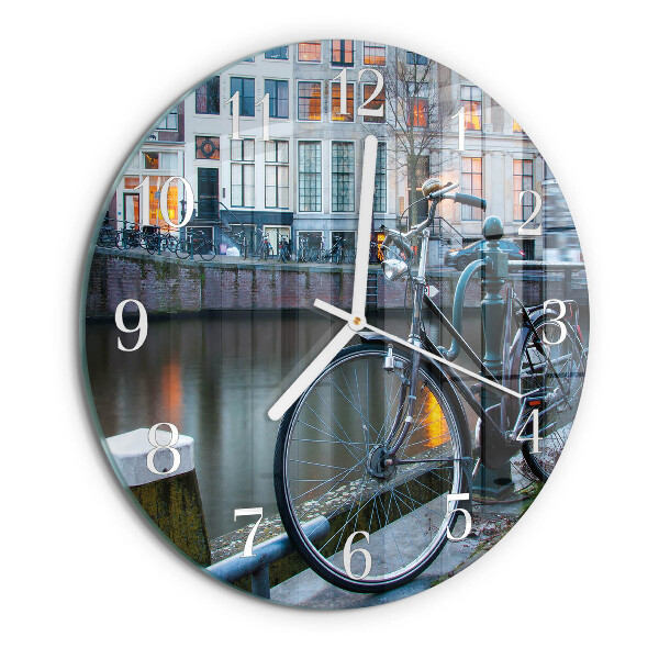 Glas wanduhr Fahrrad
