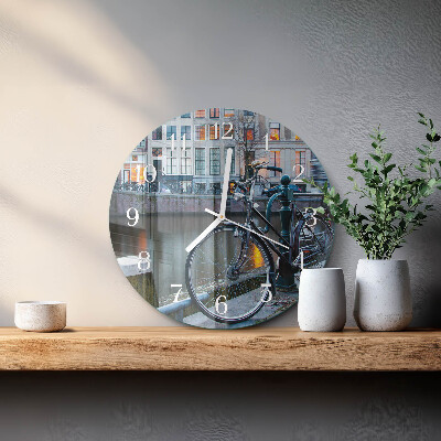 Glas wanduhr Fahrrad
