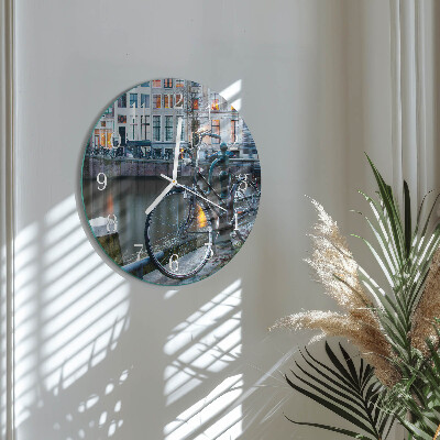Glas wanduhr Fahrrad