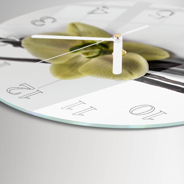 Glas wanduhr Vanille