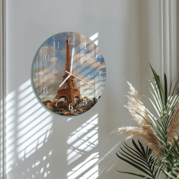 Glas wanduhr Paris