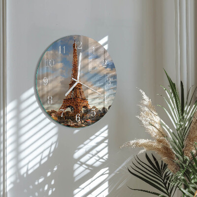 Glas wanduhr Paris