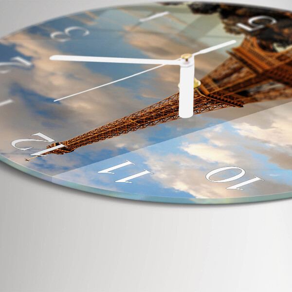 Glas wanduhr Paris