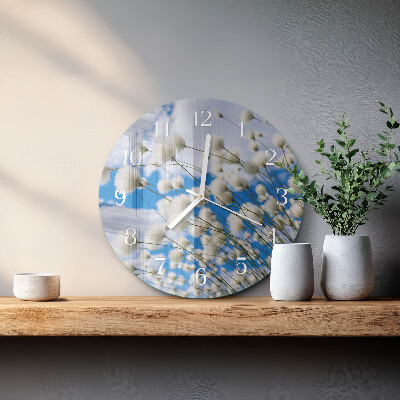 Glas wanduhr Baumwolle