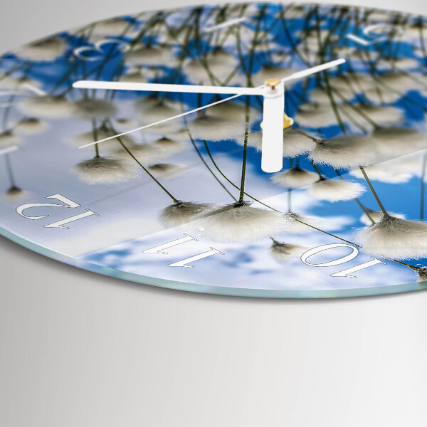 Glas wanduhr Baumwolle