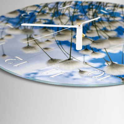 Glas wanduhr Baumwolle