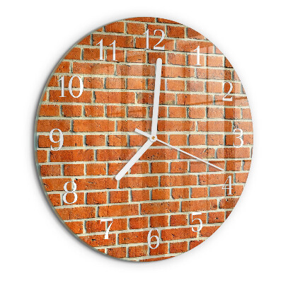 Glas wanduhr Ziegel