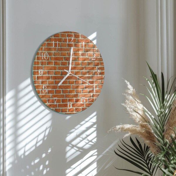 Glas wanduhr Ziegel