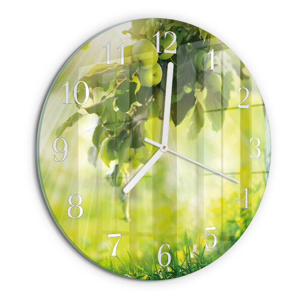 Glas wanduhr Apfelbaum
