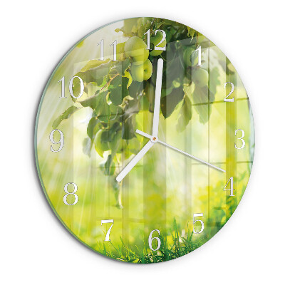 Glas wanduhr Apfelbaum