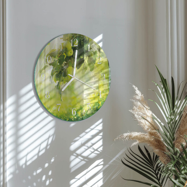 Glas wanduhr Apfelbaum
