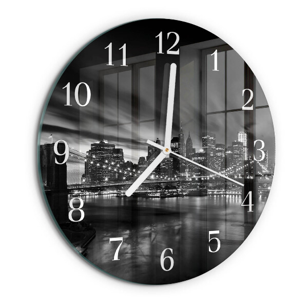 Glas wanduhr Stadt