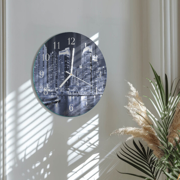Glas wanduhr Horizont