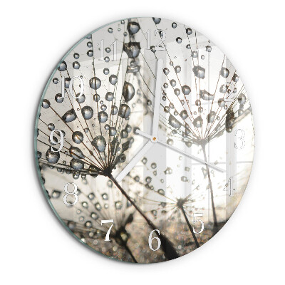 Glas wanduhr Tautropfen
