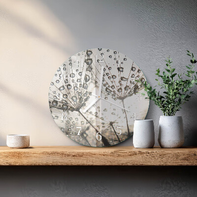 Glas wanduhr Tautropfen