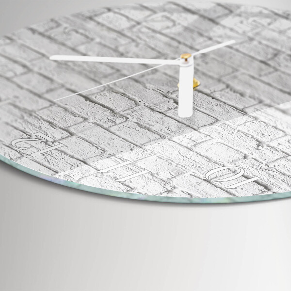 Glas wanduhr Ziegel