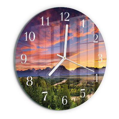 Glas wanduhr Landschaft