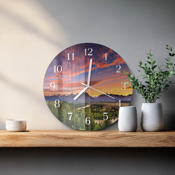 Glas wanduhr Landschaft
