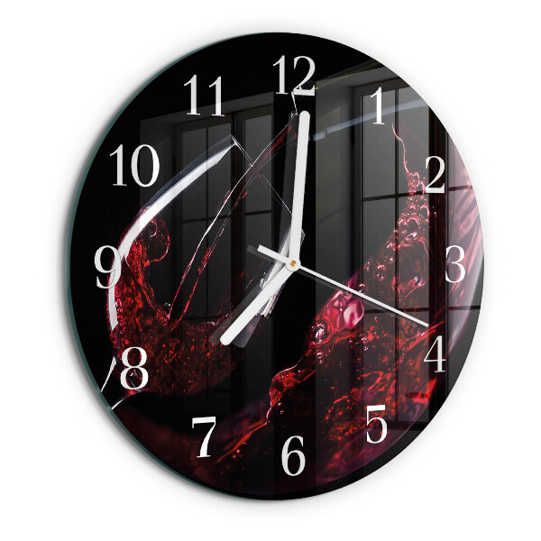 Glas wanduhr Wein