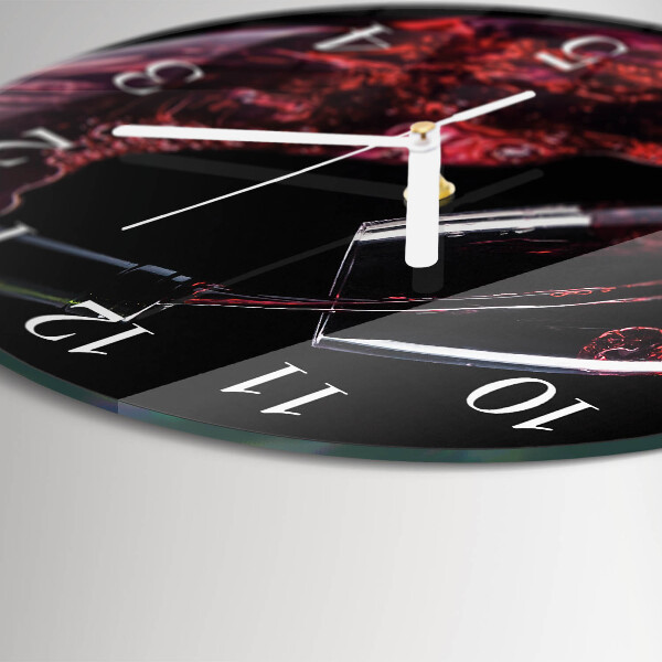 Glas wanduhr Wein