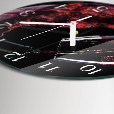 Glas wanduhr Wein