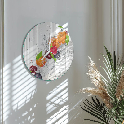 Glas wanduhr Obst