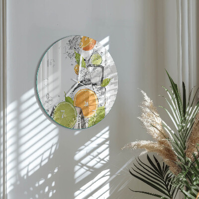 Glas wanduhr Zitrusfrüchte