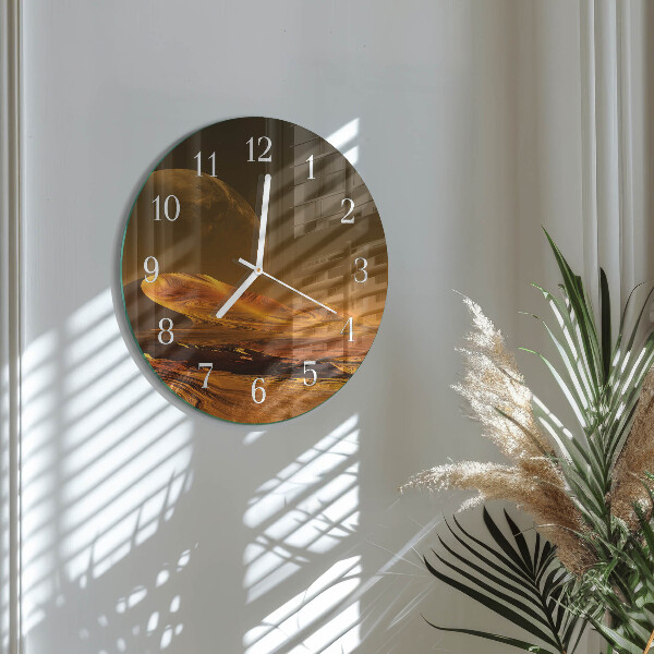 Glas wanduhr Wüste