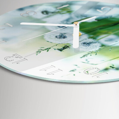 Glas wanduhr Wiese