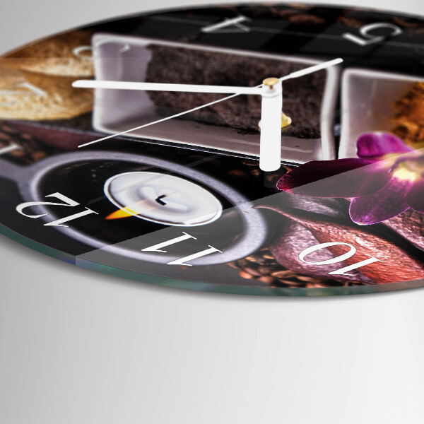Glas wanduhr Orchidee