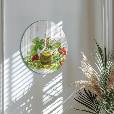 Glas wanduhr Basilikumöl
