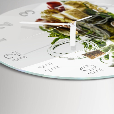Glas wanduhr Nudeln mit Öl