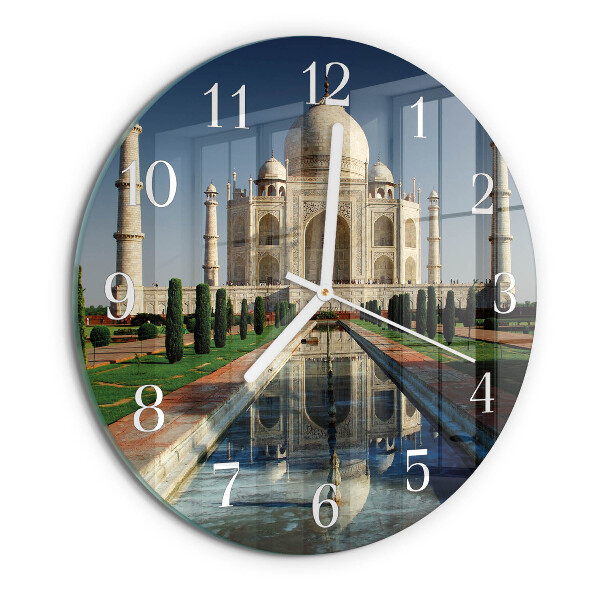 Glas wanduhr Taj Mahal