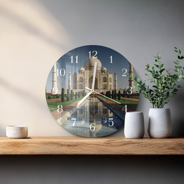 Glas wanduhr Taj Mahal