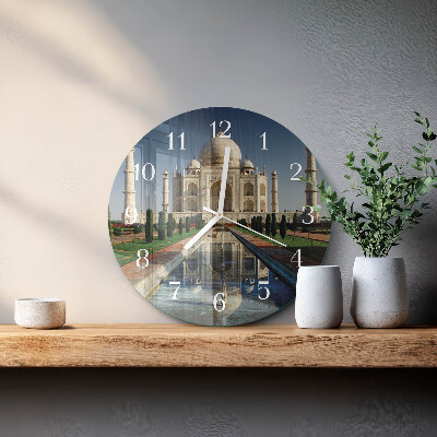 Glas wanduhr Taj Mahal