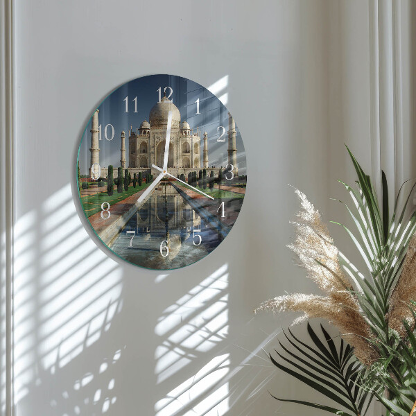 Glas wanduhr Taj Mahal