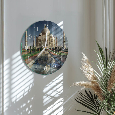 Glas wanduhr Taj Mahal