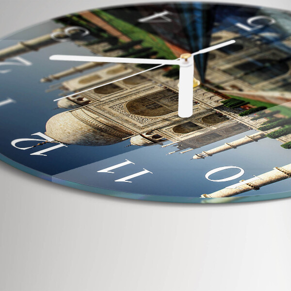 Glas wanduhr Taj Mahal